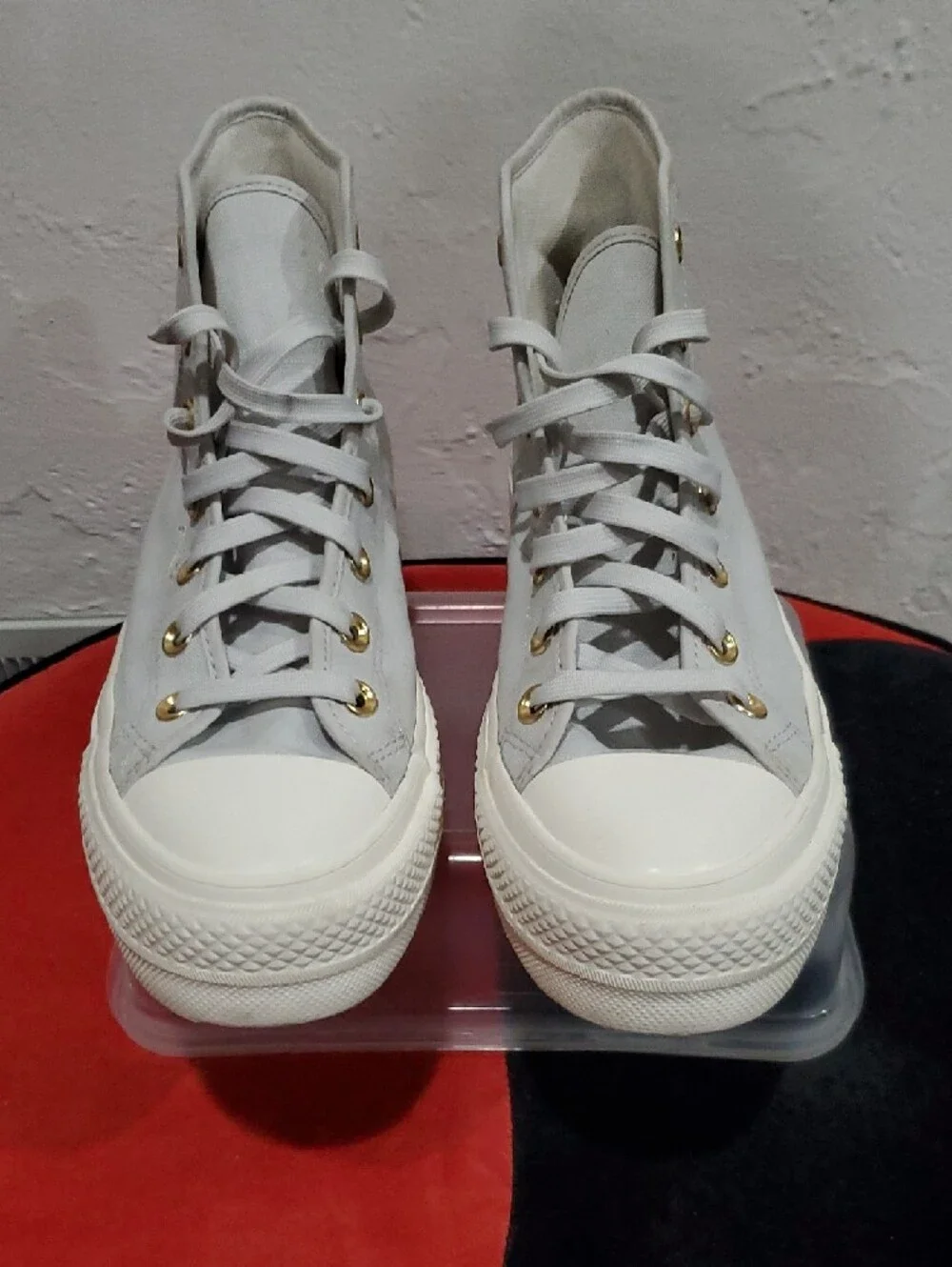 Converse Chuck Taylor All Star Lift Platform High Top Sneakers in Barely Gray - Picture 4 of 11